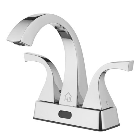 HOMEWERKS Homewerks Chrome Motion Sensing Two-Handle Bathroom Sink Faucet 4 in. 27-B423S-HW